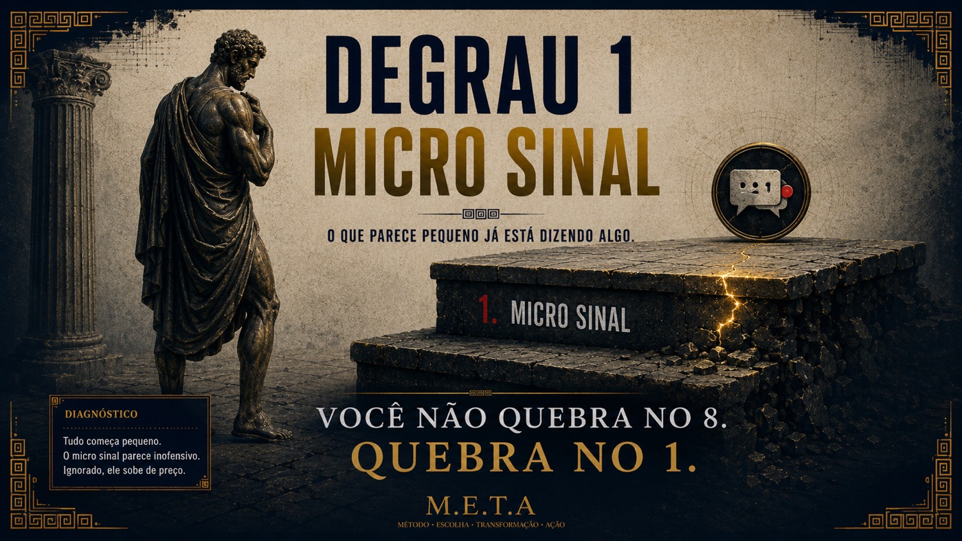 Degrau 1 da Escada dos Sinais: o micro sinal parece pequeno, mas já está dizendo algo